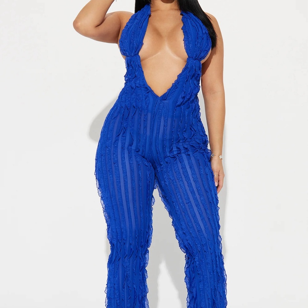 Blue Fashion Nova Jumpsuit